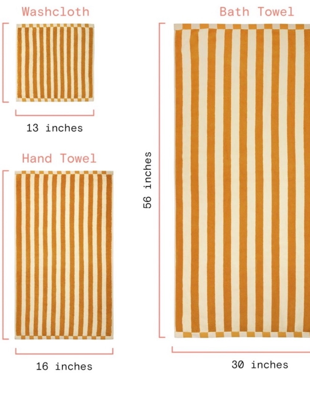 Beautiful by Drew Amber Yellow Stripe Bath Towel 6pk Set - Picture 5 of 8